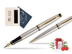 Waterman Expert Stainless Steel GT Fountain pen + Waterman Expert Stainless Steel GT Ballpoint Pen