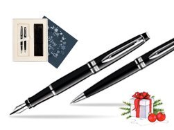 Waterman Expert Black CT Fountain Pen + Waterman Expert Black CT Ballpoint Pen