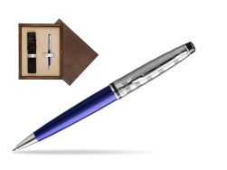 Waterman Ballpoint Pen Expert DeLuxe Navy Blue CT in single wooden box  Wenge Single Ecru