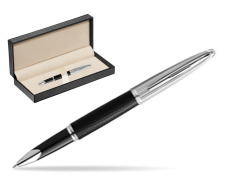 Waterman Rollerball Pen Carene Leather Black CT  in classic box  pure black